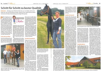 Zeitungsartikel aus der Land & Forst „Schritt für Schritt zu bester Qualität“ über den Braaklander Hof